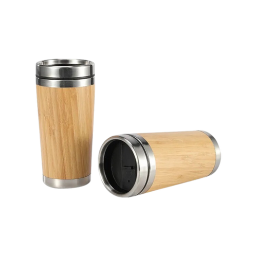 Classic Wooden Steel Mug