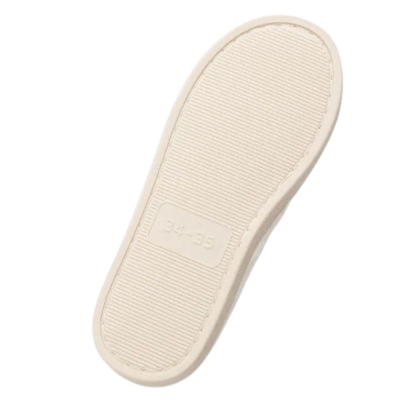 Customized Kids Fuzzy Close Toe Full White Slippers
