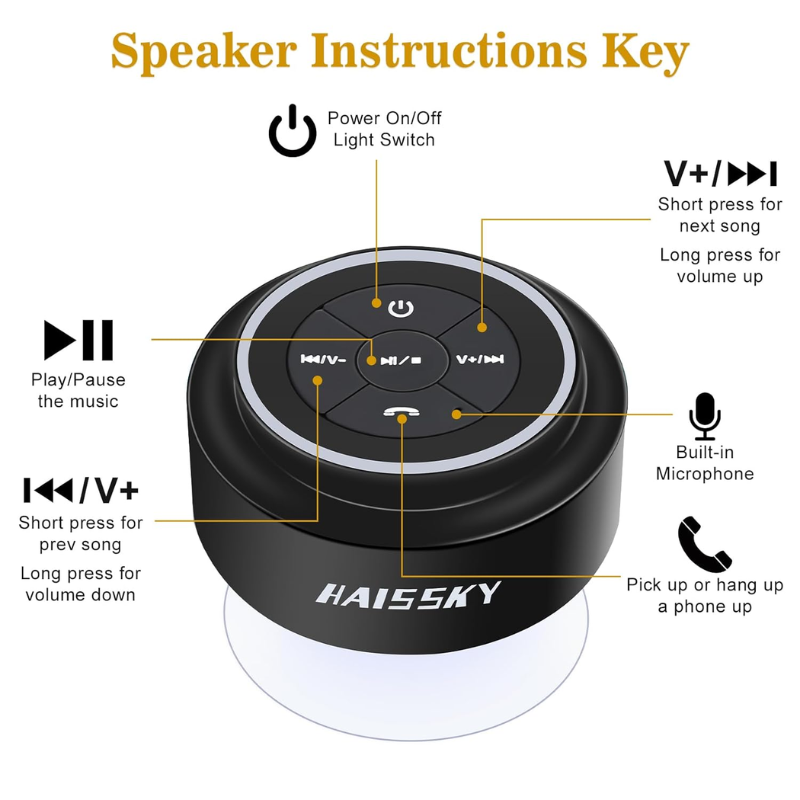 Round bluetooth speaker