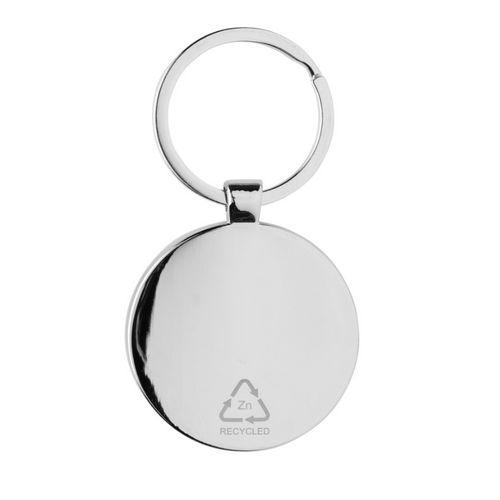 Bamboo round keychain