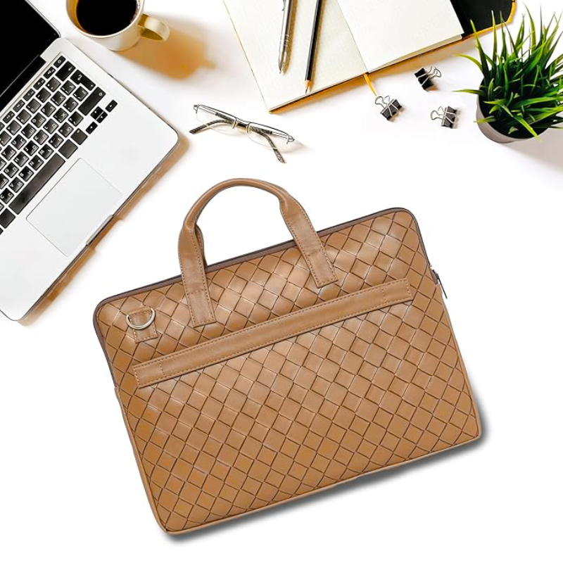 Naurica Laptop Bag Checks (Brown)