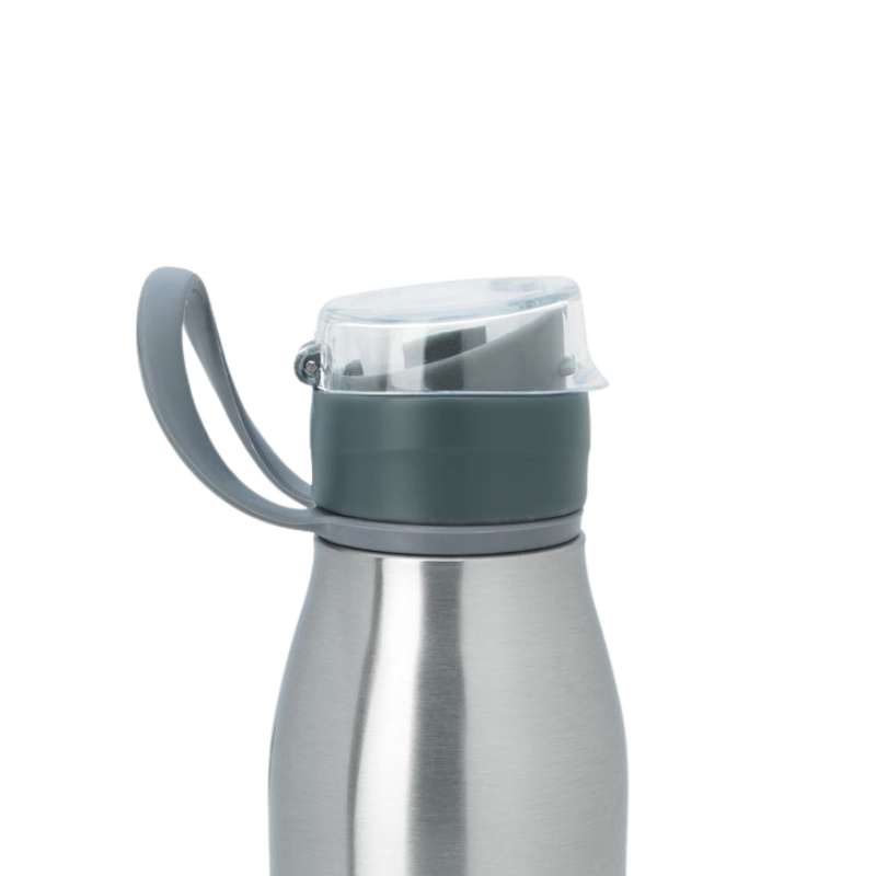 Stainless Steel Bottle With Handle (Grey)