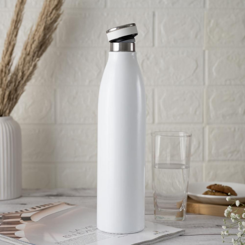 Executive Steel Water Bottle (White)