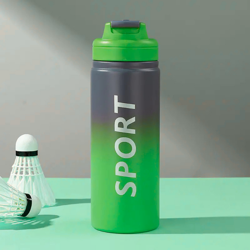 Vacuum Hot & Cold  Sports Sipper Bottle (Green)