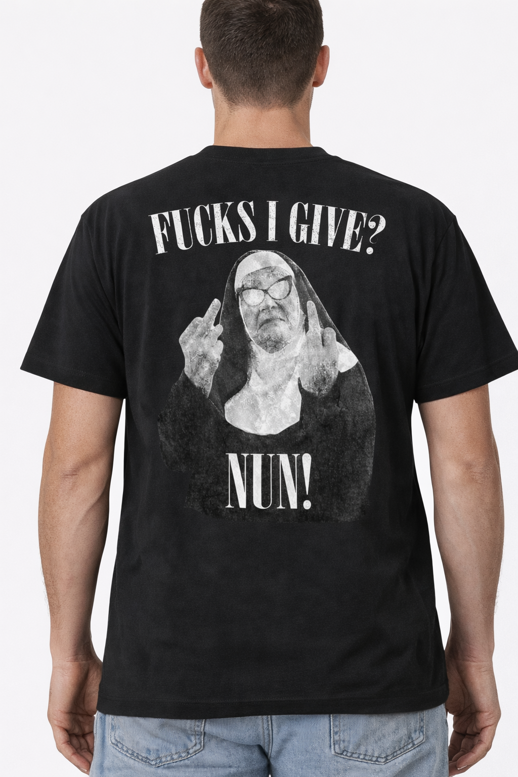 Fucks I Give? Nun Round Neck T-Shirt