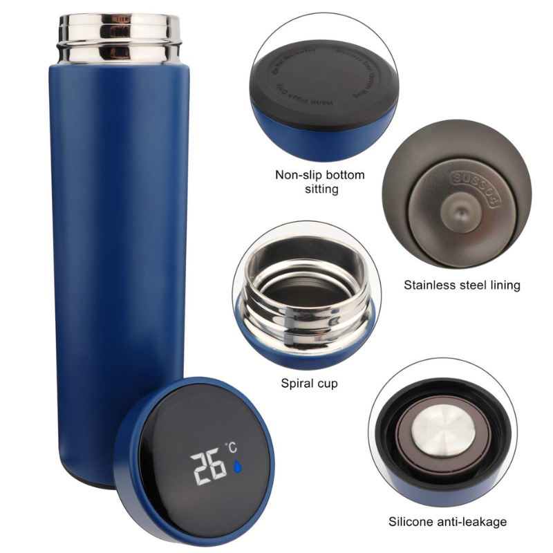 Temperature Display Bottle (Blue)